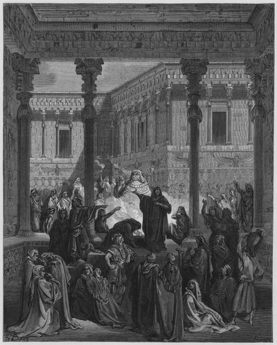Daniel verwart de priesters van Bel door Gustave Dore